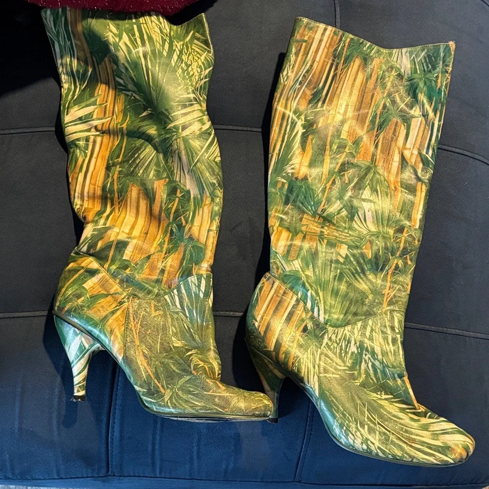 Irregular Choice Tropical Print Women's Boots sz 41 - Picture 2 of 4